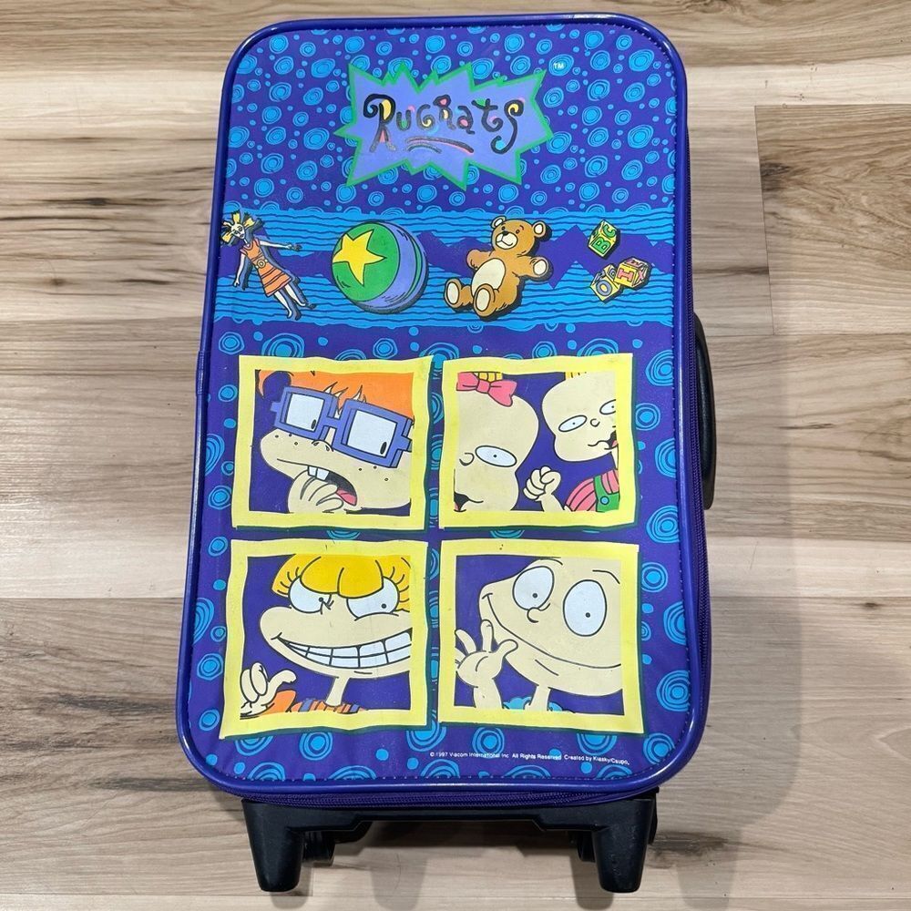 Vintage Rugrats 90’s Roller Suitcase Luggage Kids